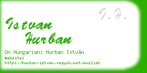 istvan hurban business card